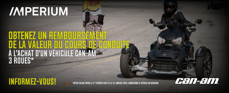 Promo Can-Am 3 roues Programme d’Éducation à la conduite